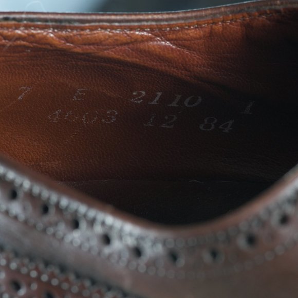 [SOLD] 🇨🇦 VTG Dack's 7E Chocolate Brown Wingtip Oxford - Picture 7 of 9